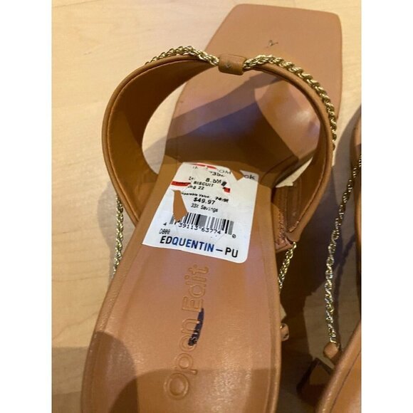 OPEN Edit Thong "Quentin" Sandals BNWOT Heels Women New Chain - Picture 5 of 8